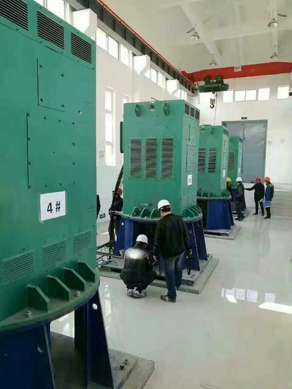 YJTGKK4505-8某污水处理厂使用我厂的立式高压电机安装现场